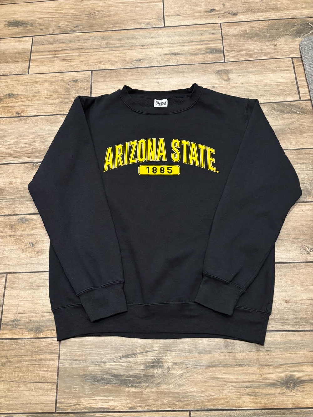 MV Sport Arizona State Sun Devils 1885 Crewneck Sweatshirt Black Medium